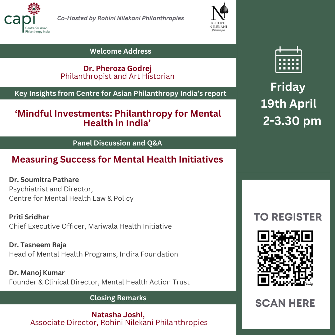 Mindful Investments: Launch of CAPI’s report on philanthropy for mental health and panel discussion